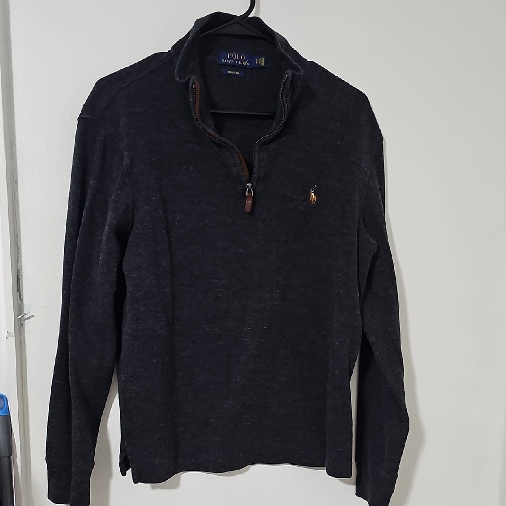 Polo Ralph Lauren Charcoal Quarter-Zip Pullover